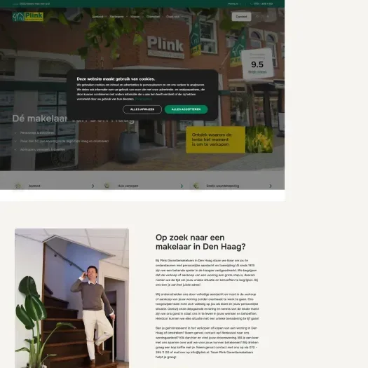 Screenshot of the website of www.plink.nl