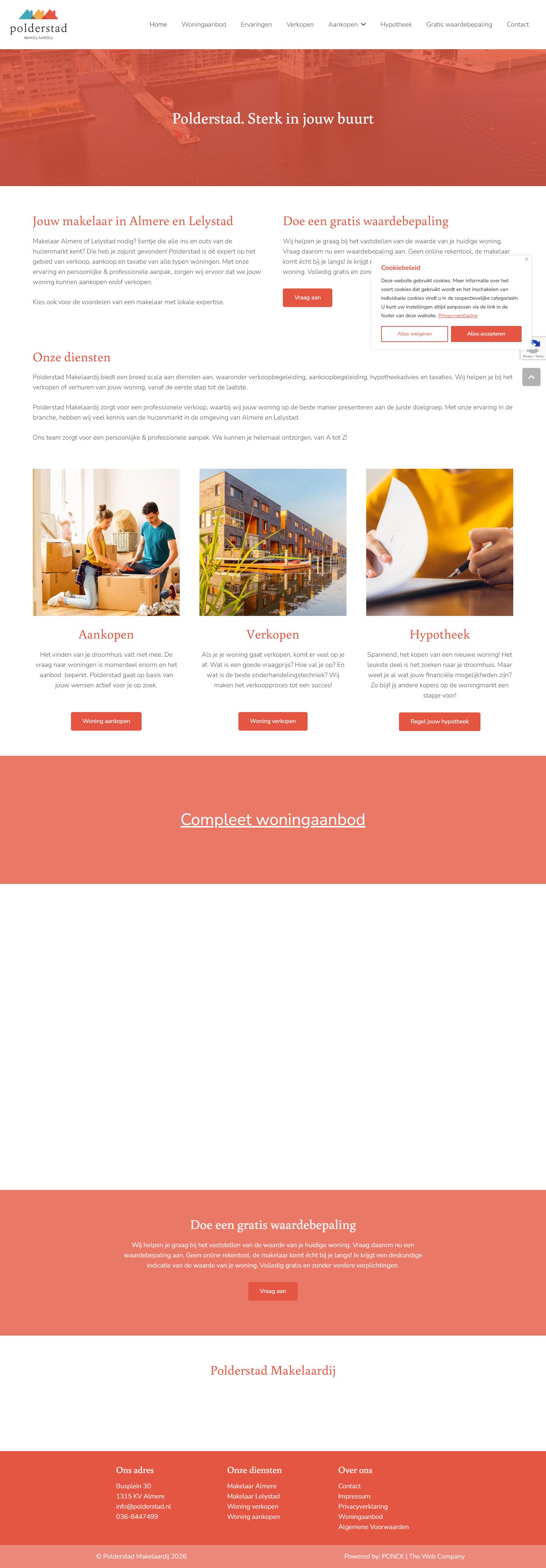 Screenshot der Website von www.polderstad.nl