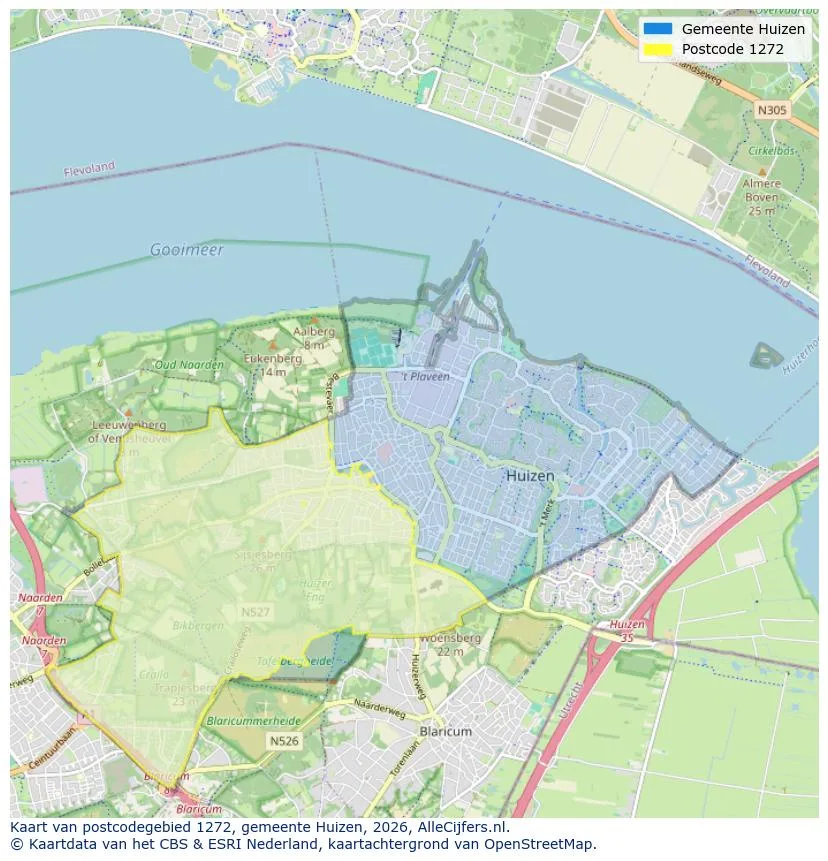 Postcodekaart voor 1272