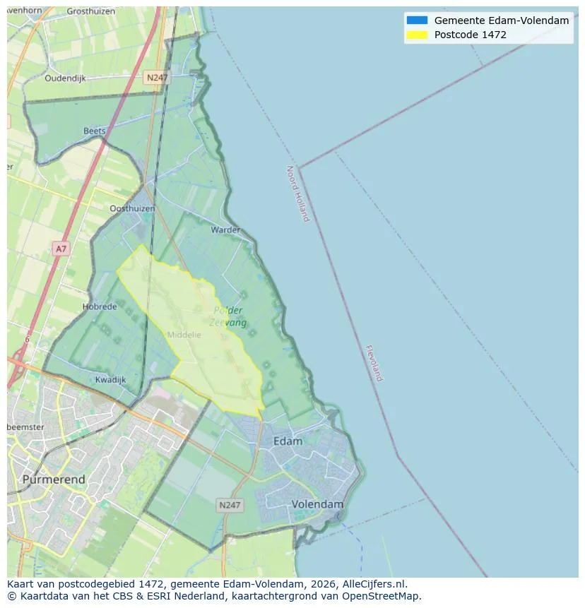Mapa de códigos postales para 1472