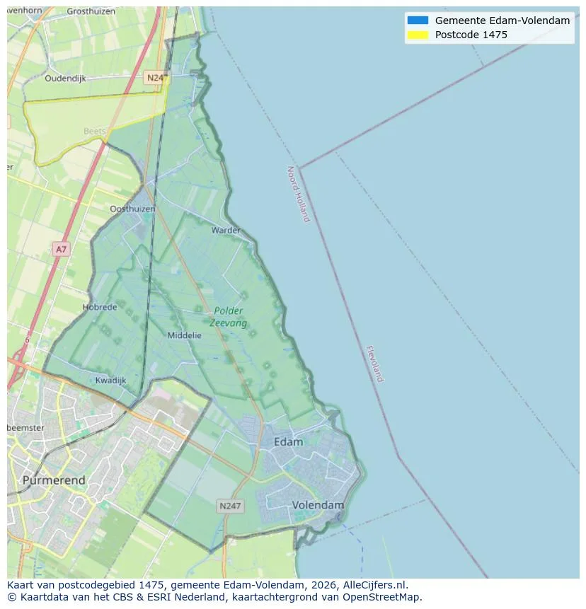 Postcode map for 1475