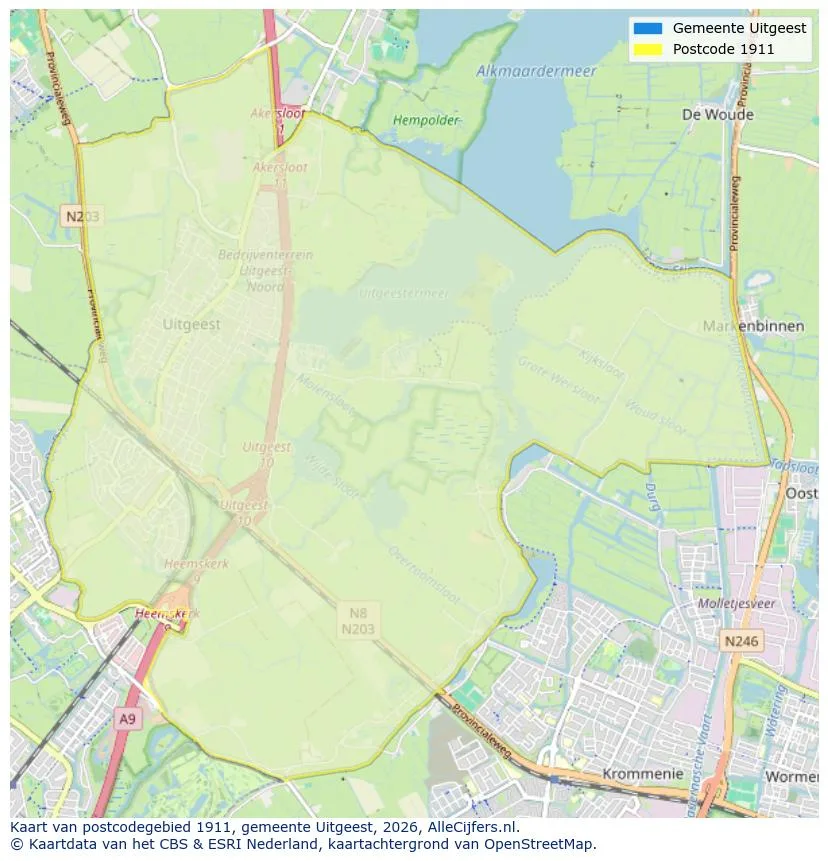 Postcodekaart voor 1911