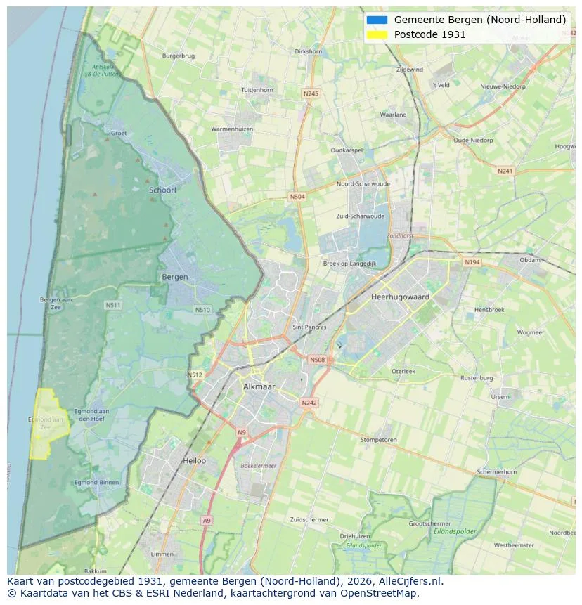 Postcodekaart voor 1931