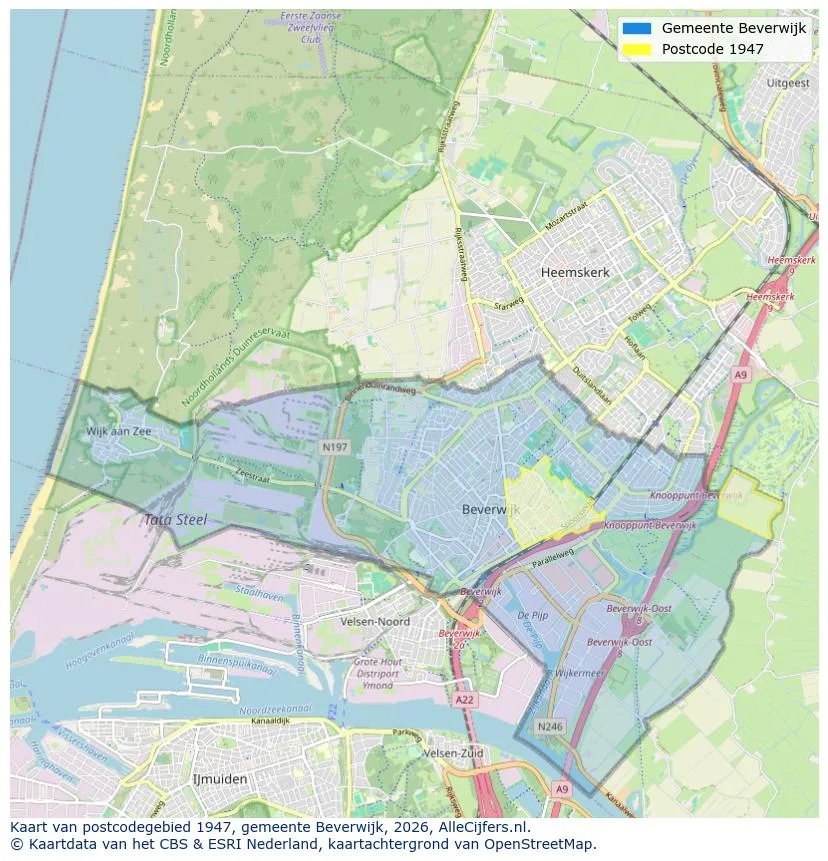 Postcodekaart voor 1947