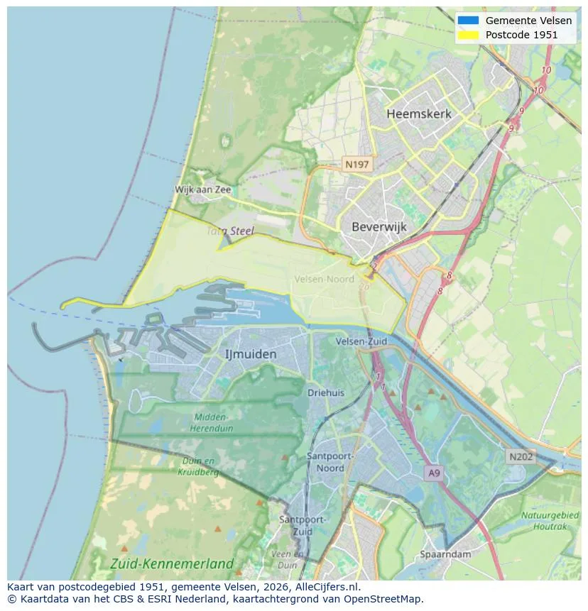 Postcodekaart voor 1951