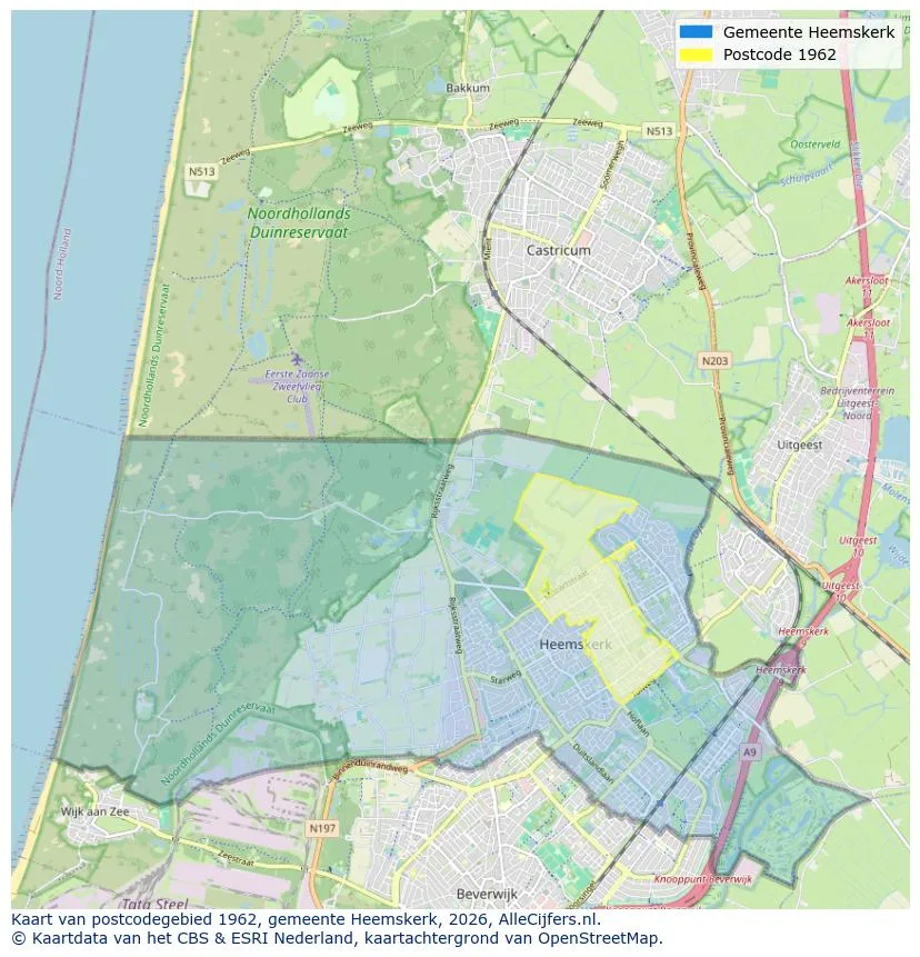 Postcodekaart voor 1962