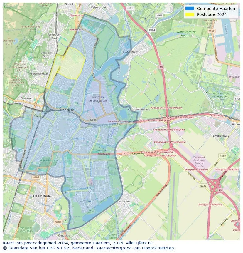 Postcodekaart voor 2024