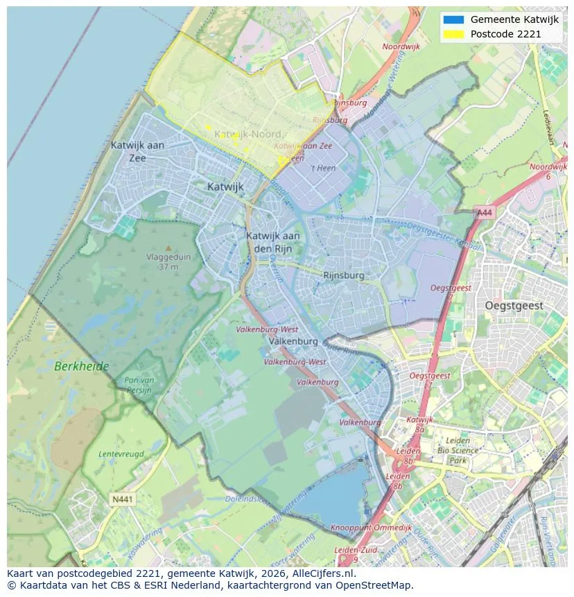 Mapa de códigos postales para 2221
