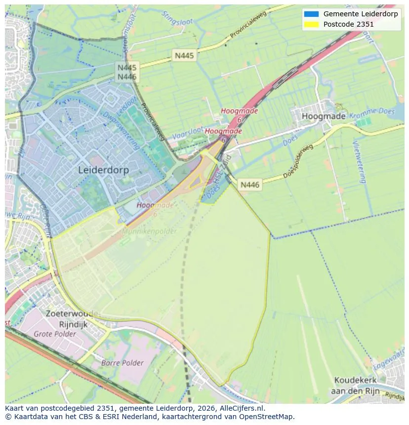 Mapa de códigos postales para 2351