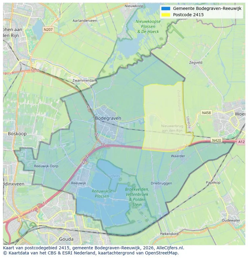 Postcodekaart voor 2415