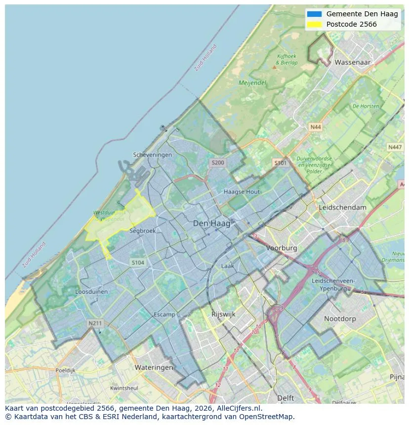 Mapa de códigos postales para 2566