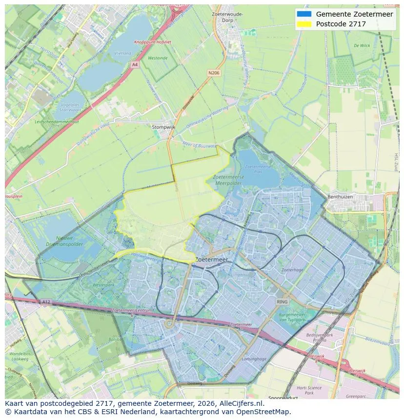 Postcodekaart voor 2717