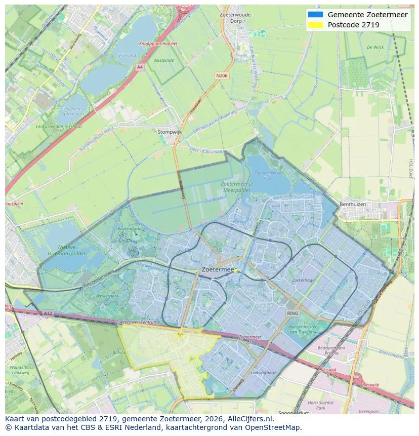 Postcodekaart voor 2719