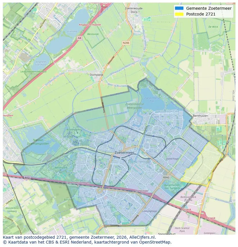 Postcodekaart voor 2721