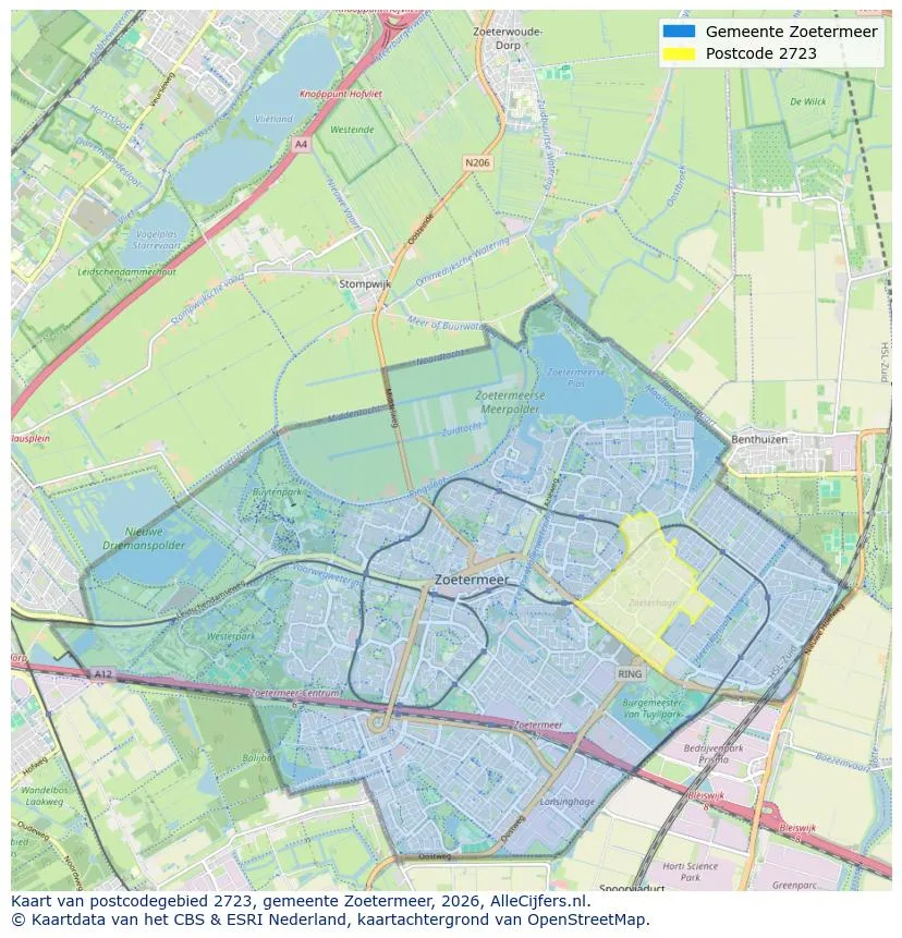 Postcodekaart voor 2723