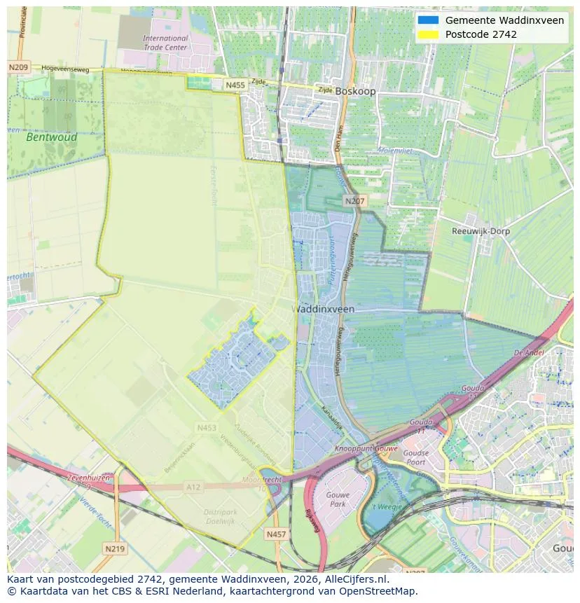 Mapa de códigos postales para 2742