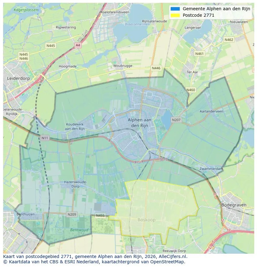 Postcode map for 2771