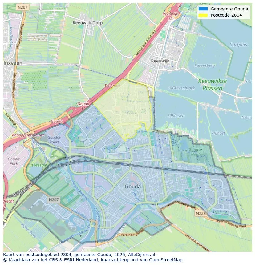 Postcodekaart voor 2804