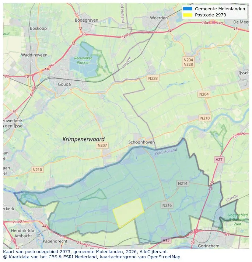 Postcode map for 2973