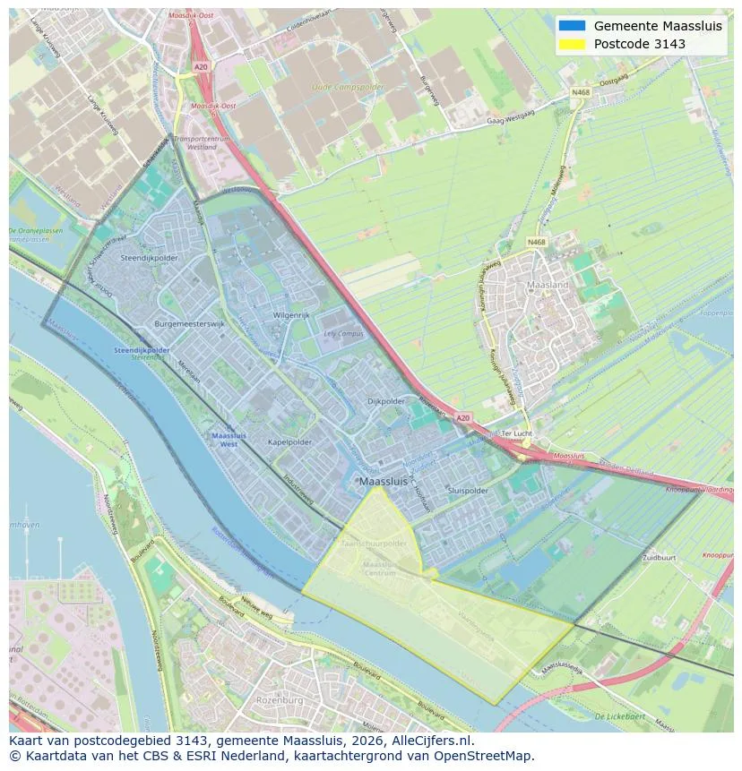 Postcode map for 3143