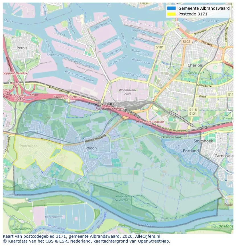 Postcode map for 3171