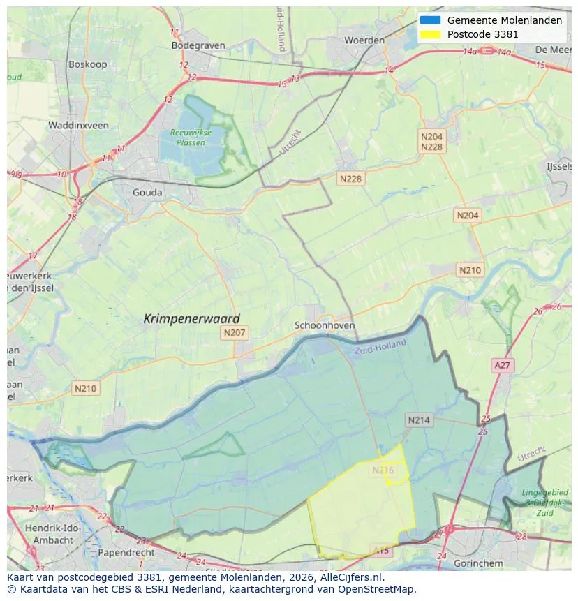 Postcode map for 3381