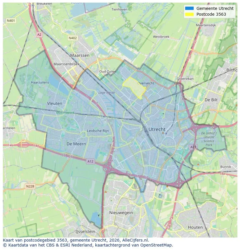 Postcode map for 3563