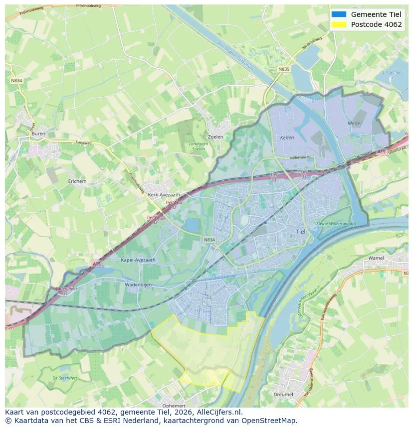 Postcodekaart voor 4062
