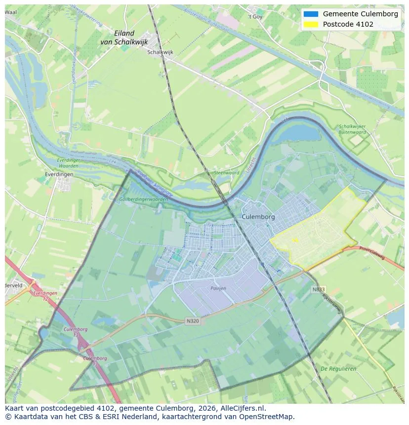 Postcode map for 4102