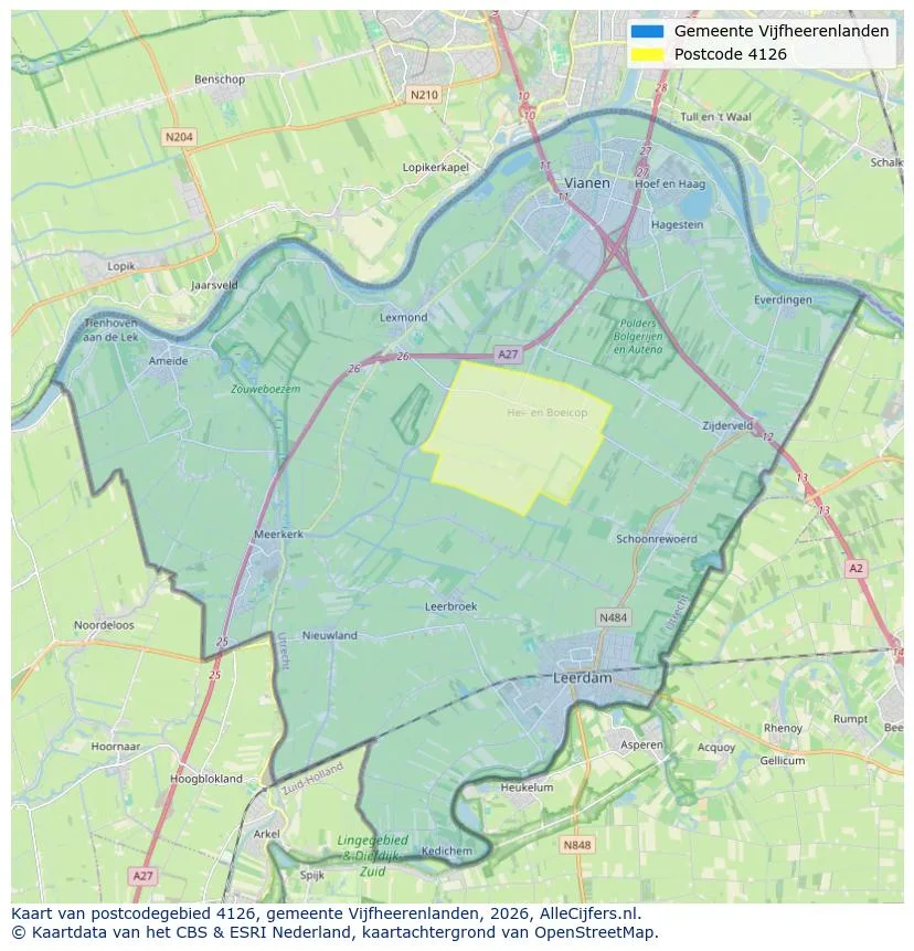 Postcodekaart voor 4126