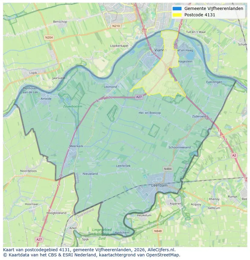 Postcodekaart voor 4131