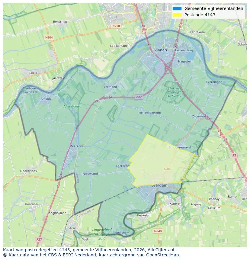 Postcodekaart voor 4143