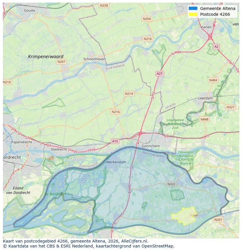Postcode map for 4266