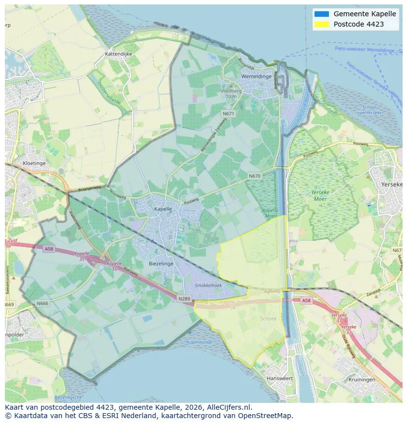 Mapa de códigos postales para 4423