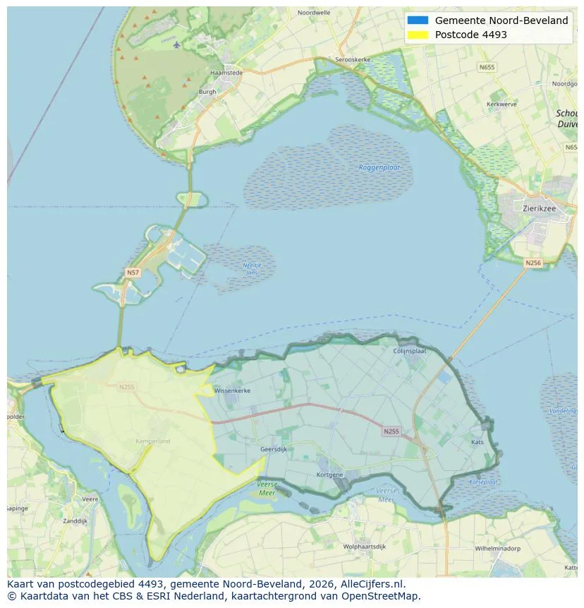 Postcodekaart voor 4493
