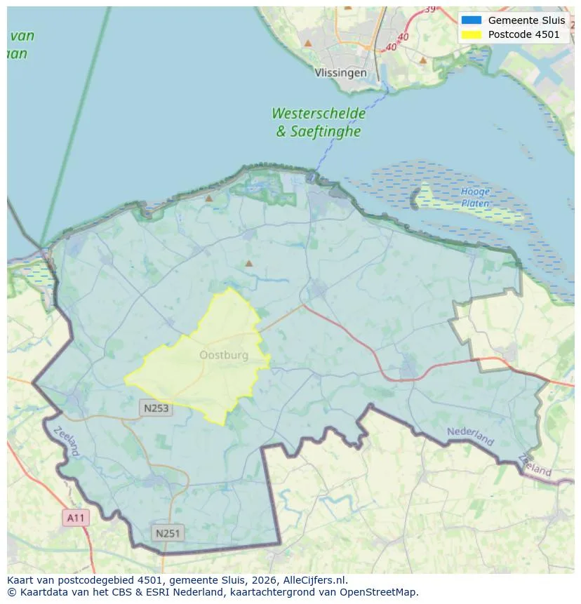Postcode map for 4501