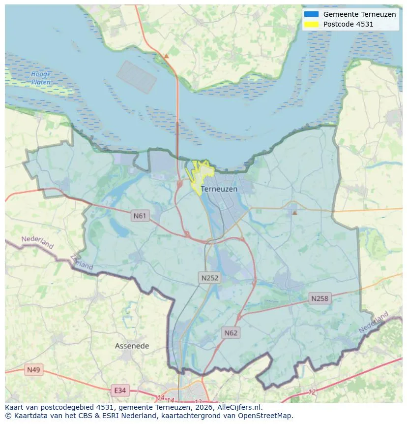 Postcode map for 4531