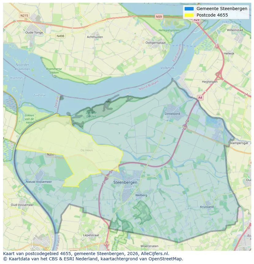 Postcode map for 4655