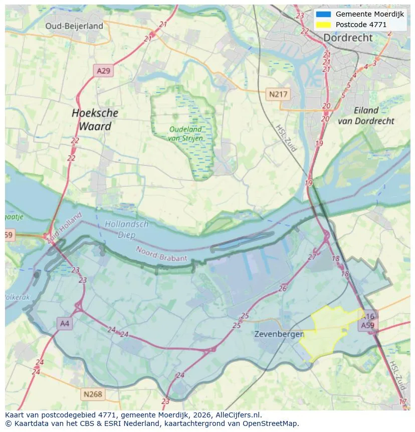 Mapa de códigos postales para 4771