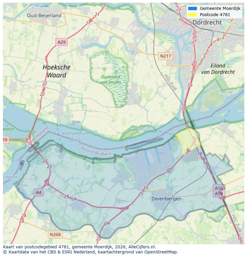 Postcode map for 4781