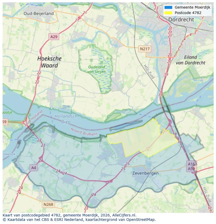 Postcode map for 4782