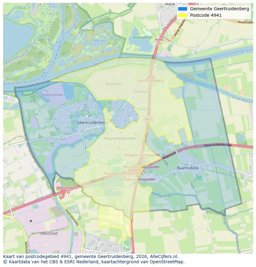 Postcodekaart voor 4941