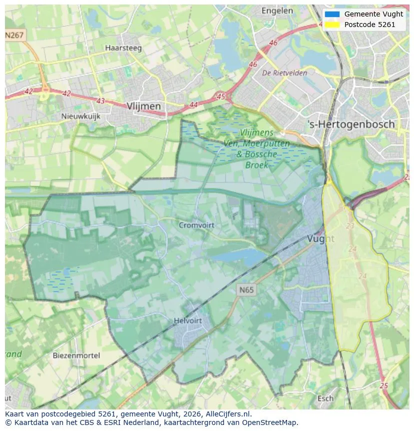 Mapa de códigos postales para 5261