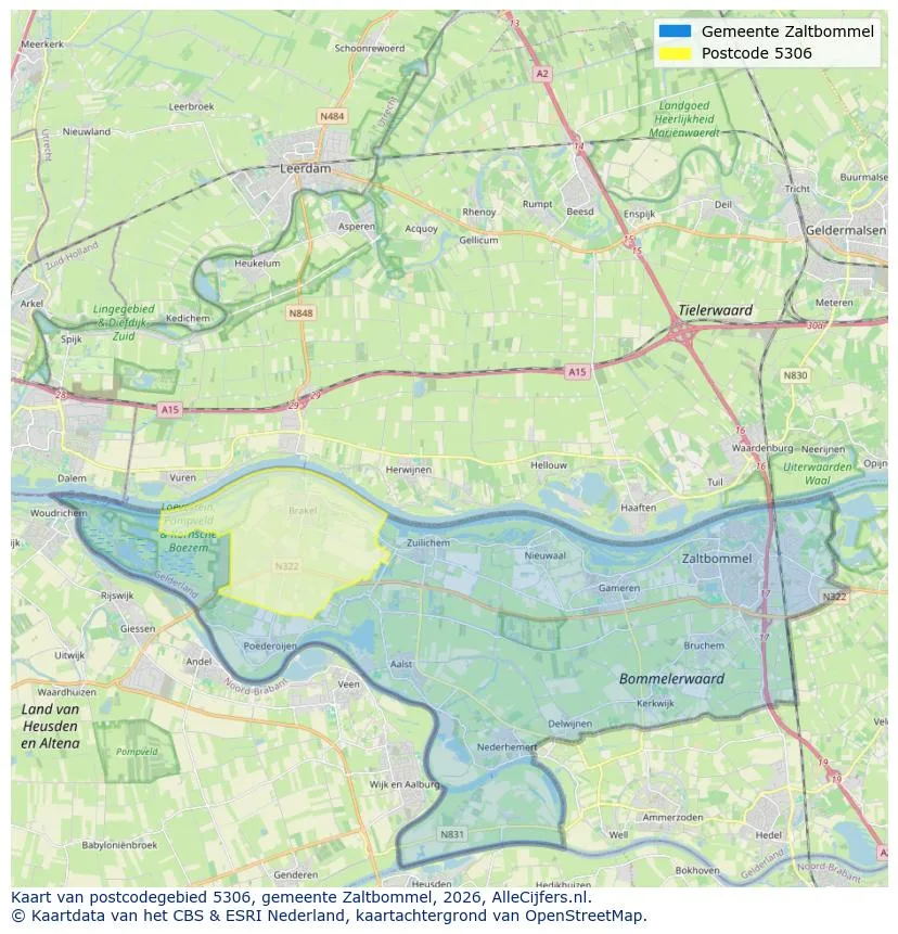 Mapa de códigos postales para 5306