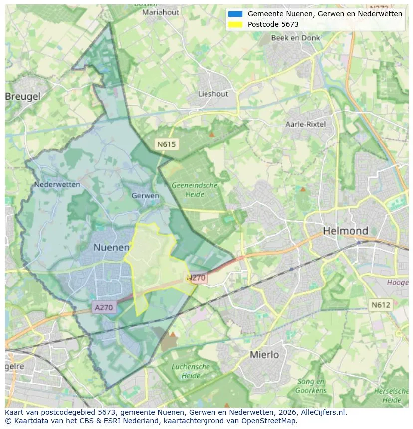 Postcode map for 5673