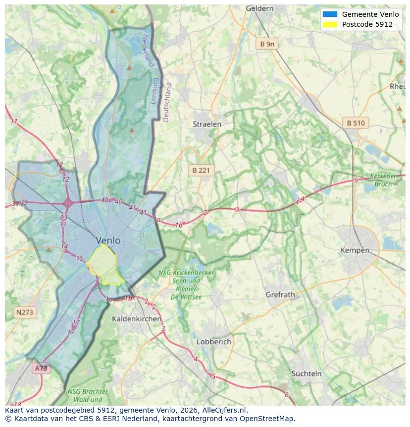 Postcode map for 5912