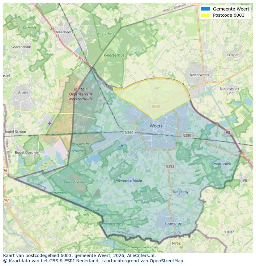 Postcode map for 6003