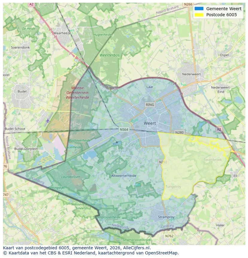 Postcode map for 6005
