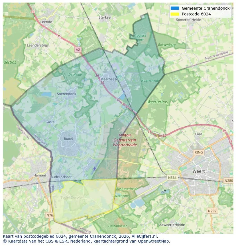 Postcodekaart voor 6024