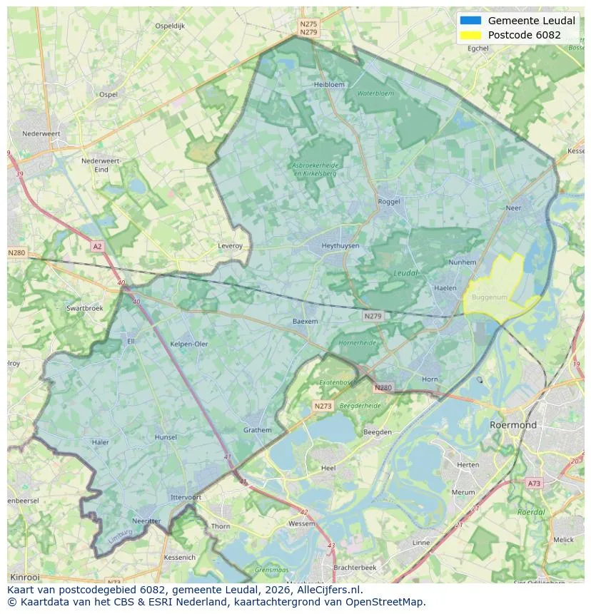 Postcode map for 6082